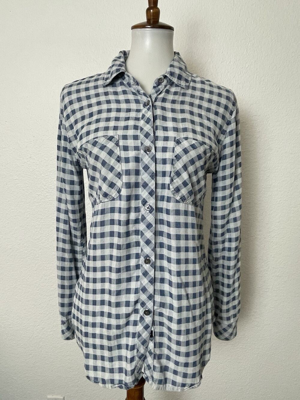 Rails Top Button Down Plaid Carter Mini Check Blue